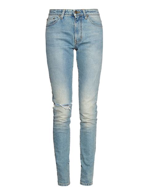 yves saint laurent womens jeans|Saint Laurent distressed jeans.